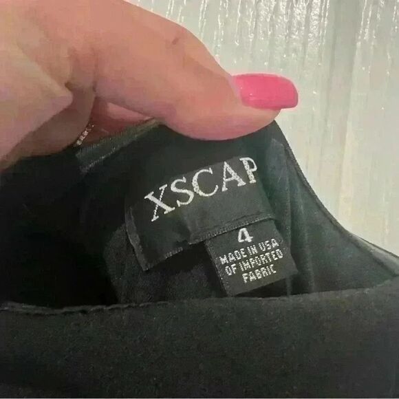 XSCAPE Black One Shoulder Ruffle Gown - Picture 8 of 10